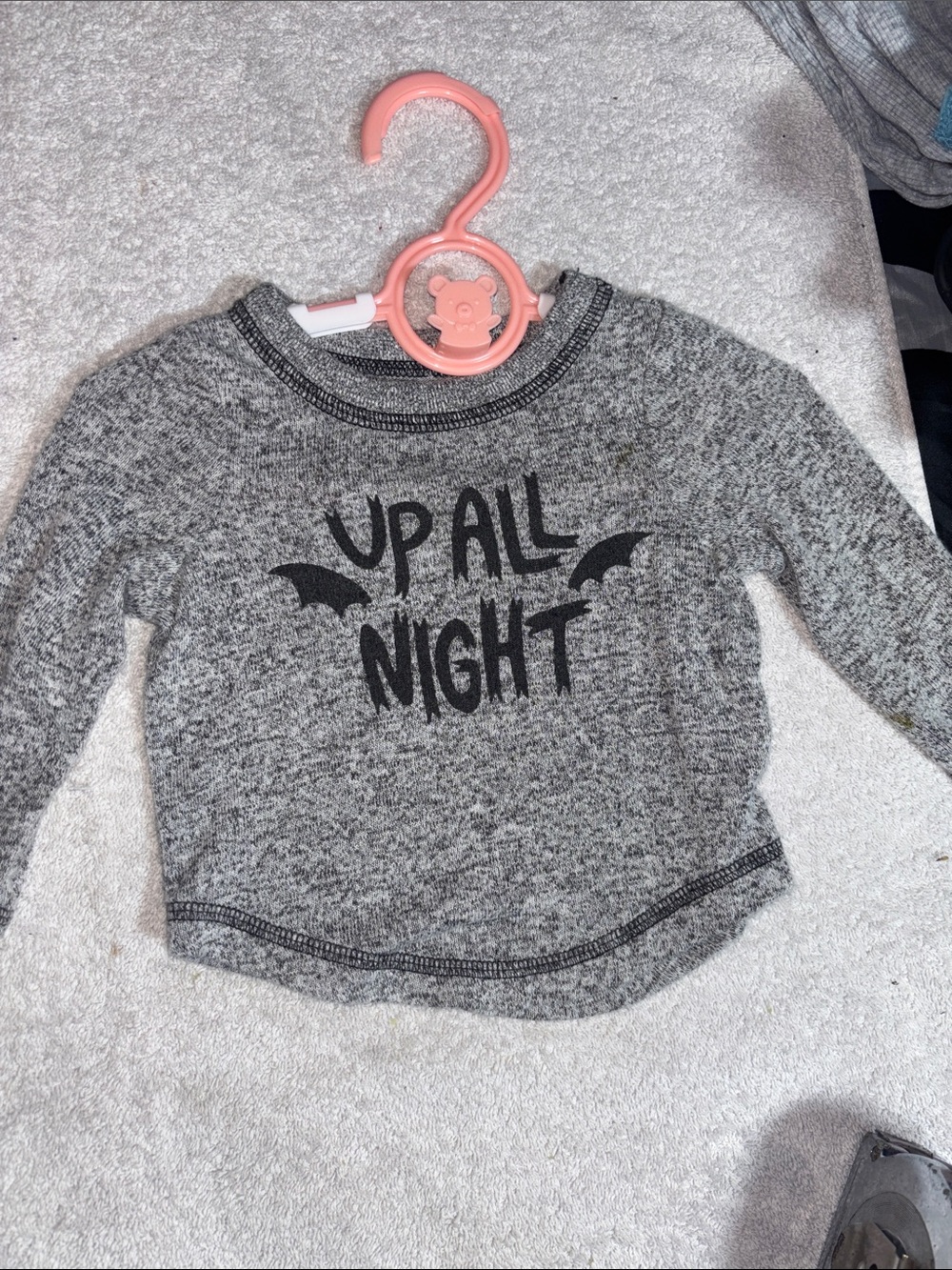 Cat & Jack Gray 'Up All Night' Long Sleeve Tee